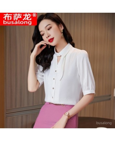 Summer New Half Sleeve Business Shirt Women's Business Suit Fashion Slim-Fitting Work Clothes Business Formal Wear Workwear $...