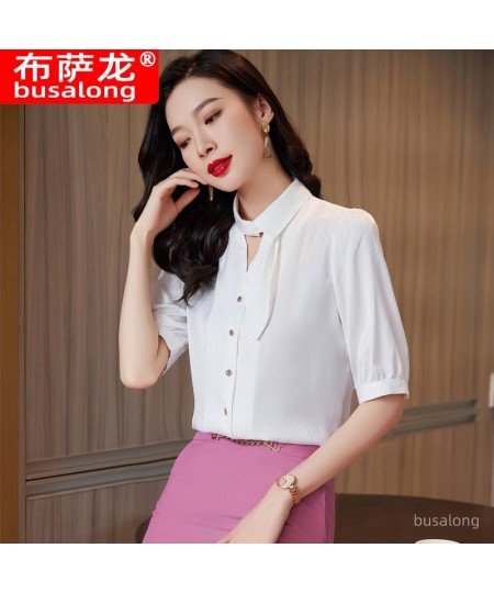 Summer New Half Sleeve Business Shirt Women's Business Suit Fashion Slim-Fitting Work Clothes Business Formal Wear Workwear $...