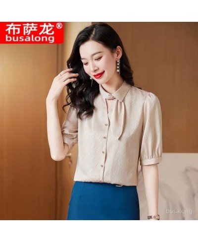 Summer New Half Sleeve Business Shirt Women's Business Suit Fashion Slim-Fitting Work Clothes Business Formal Wear Workwear $...