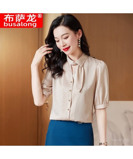 Summer New Half Sleeve Business Shirt Women's Business Suit Fashion Slim-Fitting Work Clothes Business Formal Wear Workwear $...