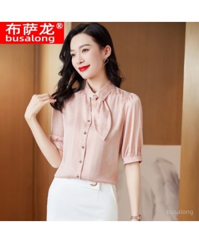 Summer New Half Sleeve Business Shirt Women's Business Suit Fashion Slim-Fitting Work Clothes Business Formal Wear Workwear $...