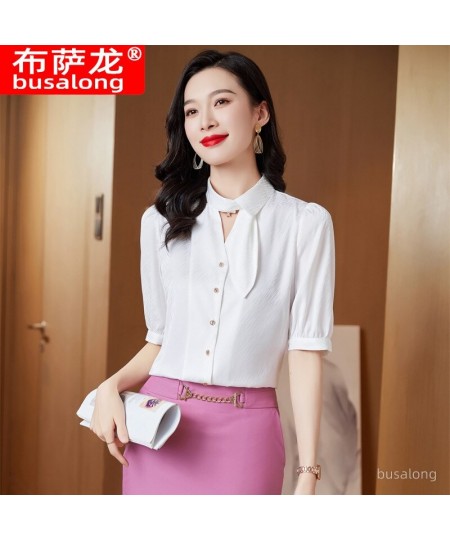 Summer New Half Sleeve Business Shirt Women's Business Suit Fashion Slim-Fitting Work Clothes Business Formal Wear Workwear $...