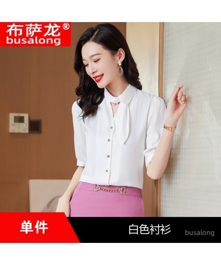 Summer New Half Sleeve Business Shirt Women's Business Suit Fashion Slim-Fitting Work Clothes Business Formal Wear Workwear $...