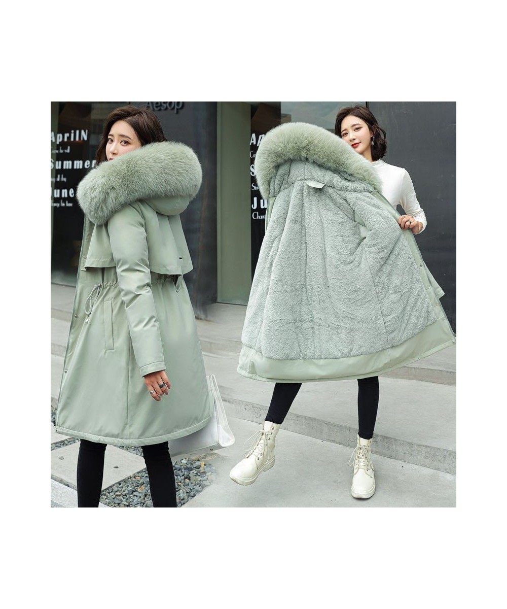 2022 New Winter Women's Coat Fashion Long Coat Wool Lining Hooded Coat Slim Fit with Wool Collar Plush Thickened Warm Coat $8...