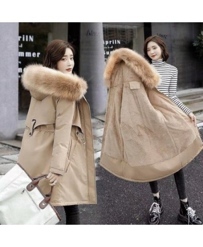 2022 New Winter Women's Coat Fashion Long Coat Wool Lining Hooded Coat Slim Fit with Wool Collar Plush Thickened Warm Coat $8...