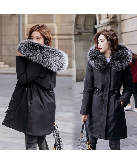 2022 New Winter Women's Coat Fashion Long Coat Wool Lining Hooded Coat Slim Fit with Wool Collar Plush Thickened Warm Coat $8...