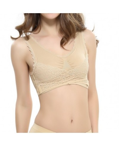 Sports Full Lace Side Cup Front Tops Bra Ladies'plain Vest Bra Color Women's Blouse $50.33 - Underwear