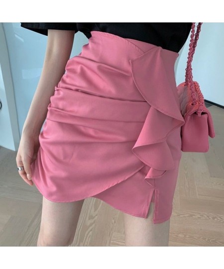 Skirts Women Asymmetrical New Slim Sexy Simple Slit Pure Design Casual Korean Style Ladies Elegant All-match Summer Faldas Ch...