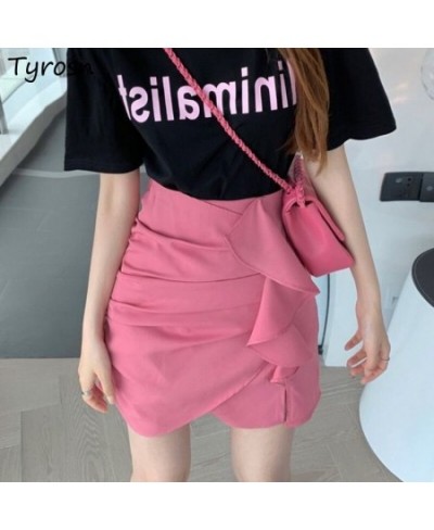 Skirts Women Asymmetrical New Slim Sexy Simple Slit Pure Design Casual Korean Style Ladies Elegant All-match Summer Faldas Ch...