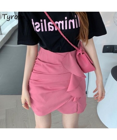 Skirts Women Asymmetrical New Slim Sexy Simple Slit Pure Design Casual Korean Style Ladies Elegant All-match Summer Faldas Ch...