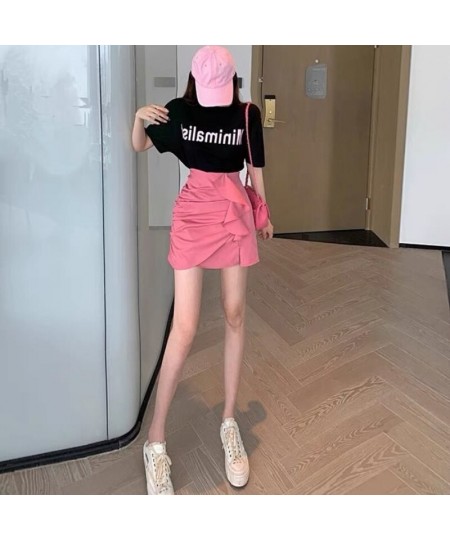 Skirts Women Asymmetrical New Slim Sexy Simple Slit Pure Design Casual Korean Style Ladies Elegant All-match Summer Faldas Ch...