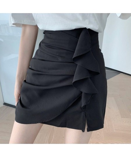 Skirts Women Asymmetrical New Slim Sexy Simple Slit Pure Design Casual Korean Style Ladies Elegant All-match Summer Faldas Ch...