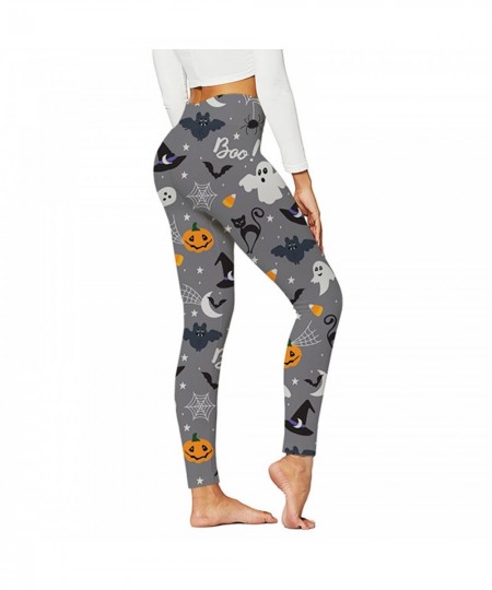 Halloween Cartoon Slime Slug Wolf Pumpkin Print Women Pant High Waist Fitness Stretch Full Leggings Outdoor Gym Pants 2023 $2...