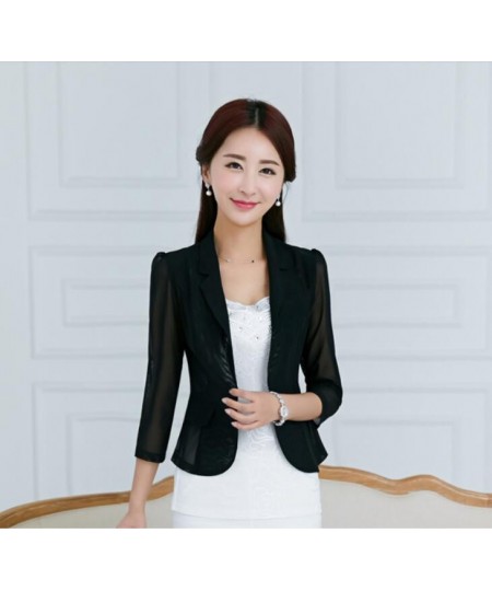 Fashion Women's Blazers 2023 Summer Suits Women Blazer Three Quarter Summer Suits Female $46.55 - Suits & Sets