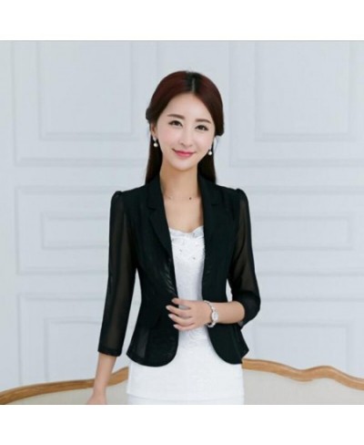 Fashion Women's Blazers 2023 Summer Suits Women Blazer Three Quarter Summer Suits Female $46.55 - Suits & Sets