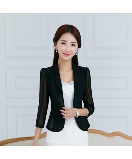 Fashion Women's Blazers 2023 Summer Suits Women Blazer Three Quarter Summer Suits Female $46.55 - Suits & Sets