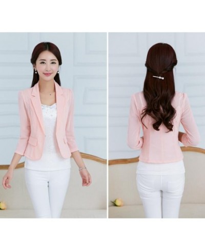 Fashion Women's Blazers 2023 Summer Suits Women Blazer Three Quarter Summer Suits Female $46.55 - Suits & Sets