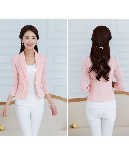 Fashion Women's Blazers 2023 Summer Suits Women Blazer Three Quarter Summer Suits Female $46.55 - Suits & Sets