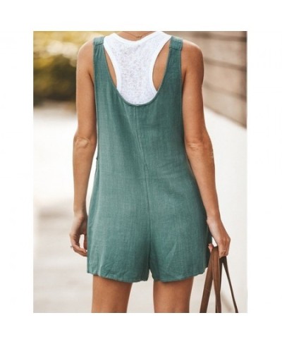 Sexy o-neck pocket Solid Shorts Women Summer Short Romper Playsuit Female Beach Sleeveless 2023 Fashion Casual Jumpsuit $32.6...