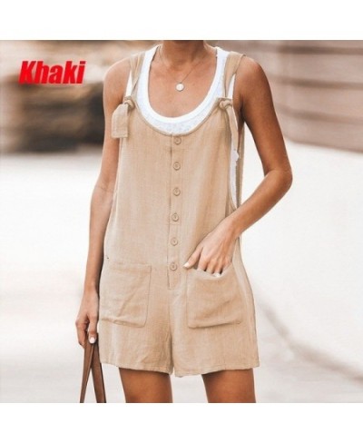 Sexy o-neck pocket Solid Shorts Women Summer Short Romper Playsuit Female Beach Sleeveless 2023 Fashion Casual Jumpsuit $32.6...