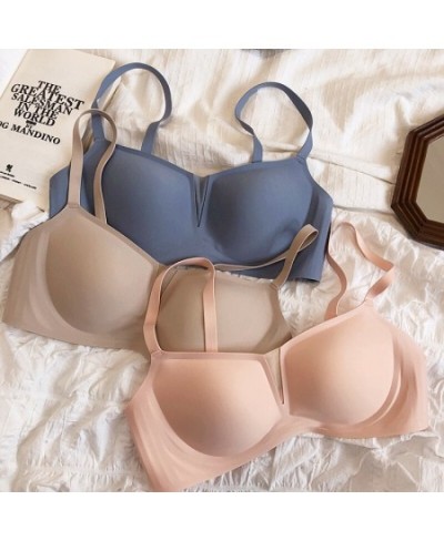 Only A Bra 5 Colors Summer Wire Free Seamless Ladies Sexy Underwear One-Piece Thin Cup Have Pad Dress Bralette Women Vest $31...