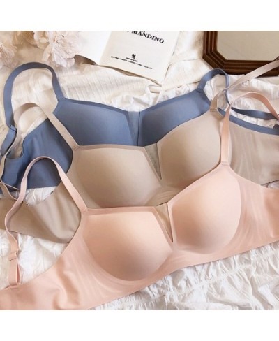 Only A Bra 5 Colors Summer Wire Free Seamless Ladies Sexy Underwear One-Piece Thin Cup Have Pad Dress Bralette Women Vest $31...