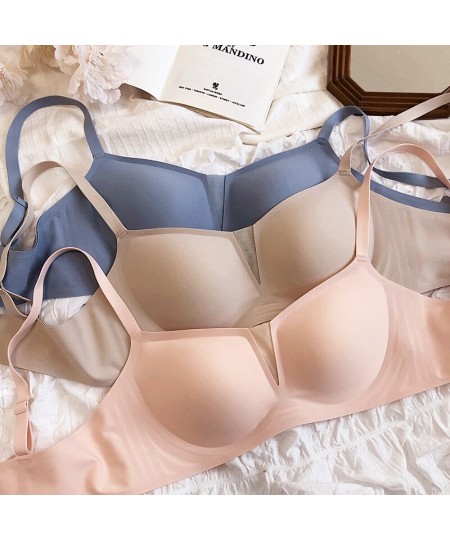 Only A Bra 5 Colors Summer Wire Free Seamless Ladies Sexy Underwear One-Piece Thin Cup Have Pad Dress Bralette Women Vest $31...