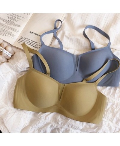 Only A Bra 5 Colors Summer Wire Free Seamless Ladies Sexy Underwear One-Piece Thin Cup Have Pad Dress Bralette Women Vest $31...