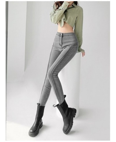 American Spice Girl Slim Hip Jeans Women Sexy High Waist Tight Stretch Slim Smoke Grey Trousers Pants C529 $57.20 - Jeans