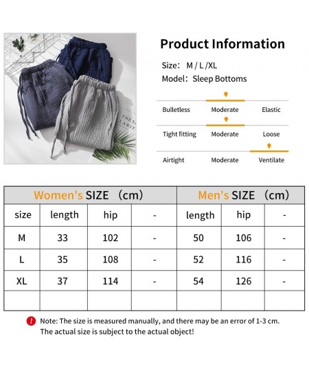 New Shorts Summer Couple Cool Home Furnishings Cotton Crepe Men's and Women's Gauze Sleepwear Home Furnishings Wholesale $27....