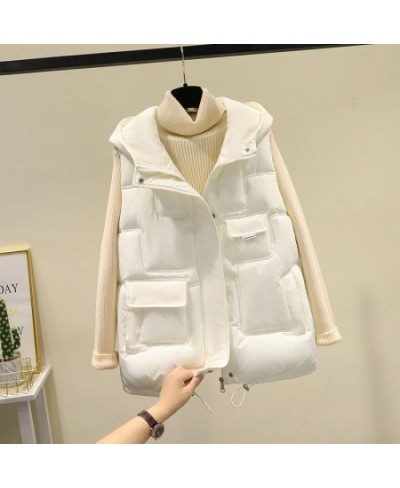 2022 Autumn Winter Sleeveless Vest Coats Women's Korean Loose Cotton Waistcoat Casual Wild Student Cotton Coat Women Hooded $...