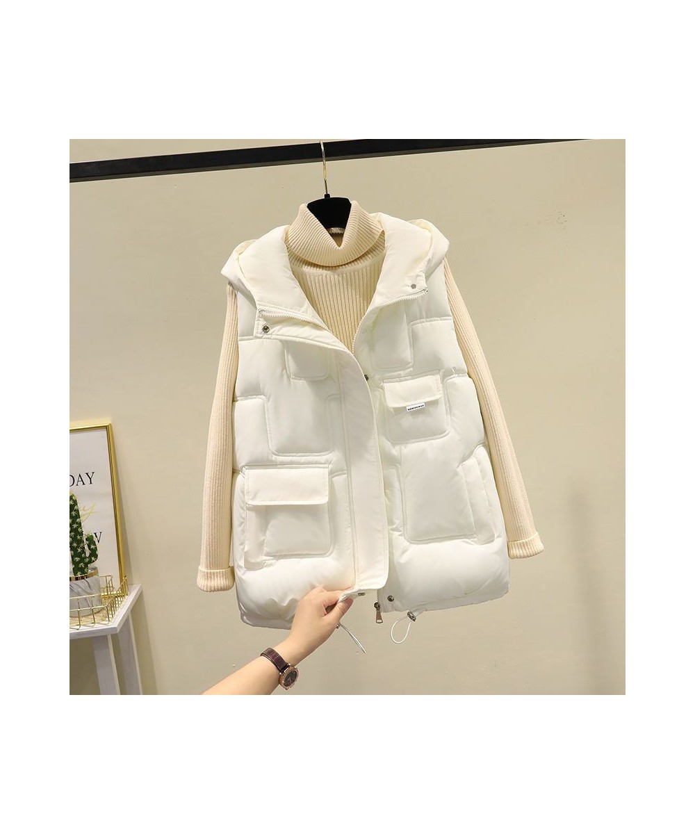 2022 Autumn Winter Sleeveless Vest Coats Women's Korean Loose Cotton Waistcoat Casual Wild Student Cotton Coat Women Hooded $...