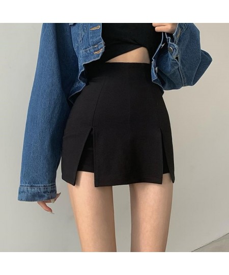 Skirt Women Black Fashionable Bodycon Ins All-Match Streetwear Summer Female Asymmetrical Mini Sexy Korean Pure Aesthetic $25...