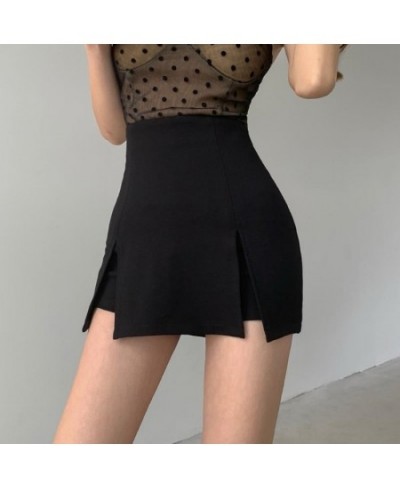 Skirt Women Black Fashionable Bodycon Ins All-Match Streetwear Summer Female Asymmetrical Mini Sexy Korean Pure Aesthetic $25...