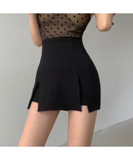 Skirt Women Black Fashionable Bodycon Ins All-Match Streetwear Summer Female Asymmetrical Mini Sexy Korean Pure Aesthetic $25...