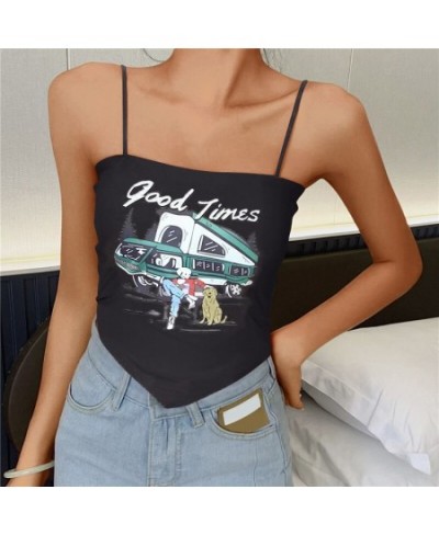 Ice Silk Halter Sexy Crop Tops Letter Tank Top Women Summer Camis Beautiful Back Female Casual Sleeveless Cropped Vest $13.01...