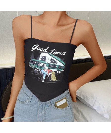 Ice Silk Halter Sexy Crop Tops Letter Tank Top Women Summer Camis Beautiful Back Female Casual Sleeveless Cropped Vest $13.01...