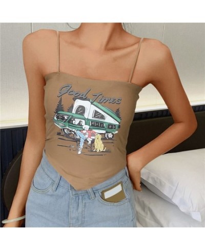 Ice Silk Halter Sexy Crop Tops Letter Tank Top Women Summer Camis Beautiful Back Female Casual Sleeveless Cropped Vest $13.01...