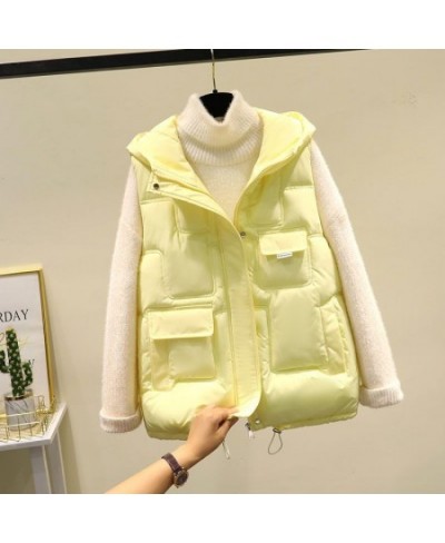 2022 Autumn Winter Sleeveless Vest Coats Women's Korean Loose Cotton Waistcoat Casual Wild Student Cotton Coat Women Hooded $...