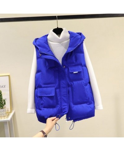 2022 Autumn Winter Sleeveless Vest Coats Women's Korean Loose Cotton Waistcoat Casual Wild Student Cotton Coat Women Hooded $...