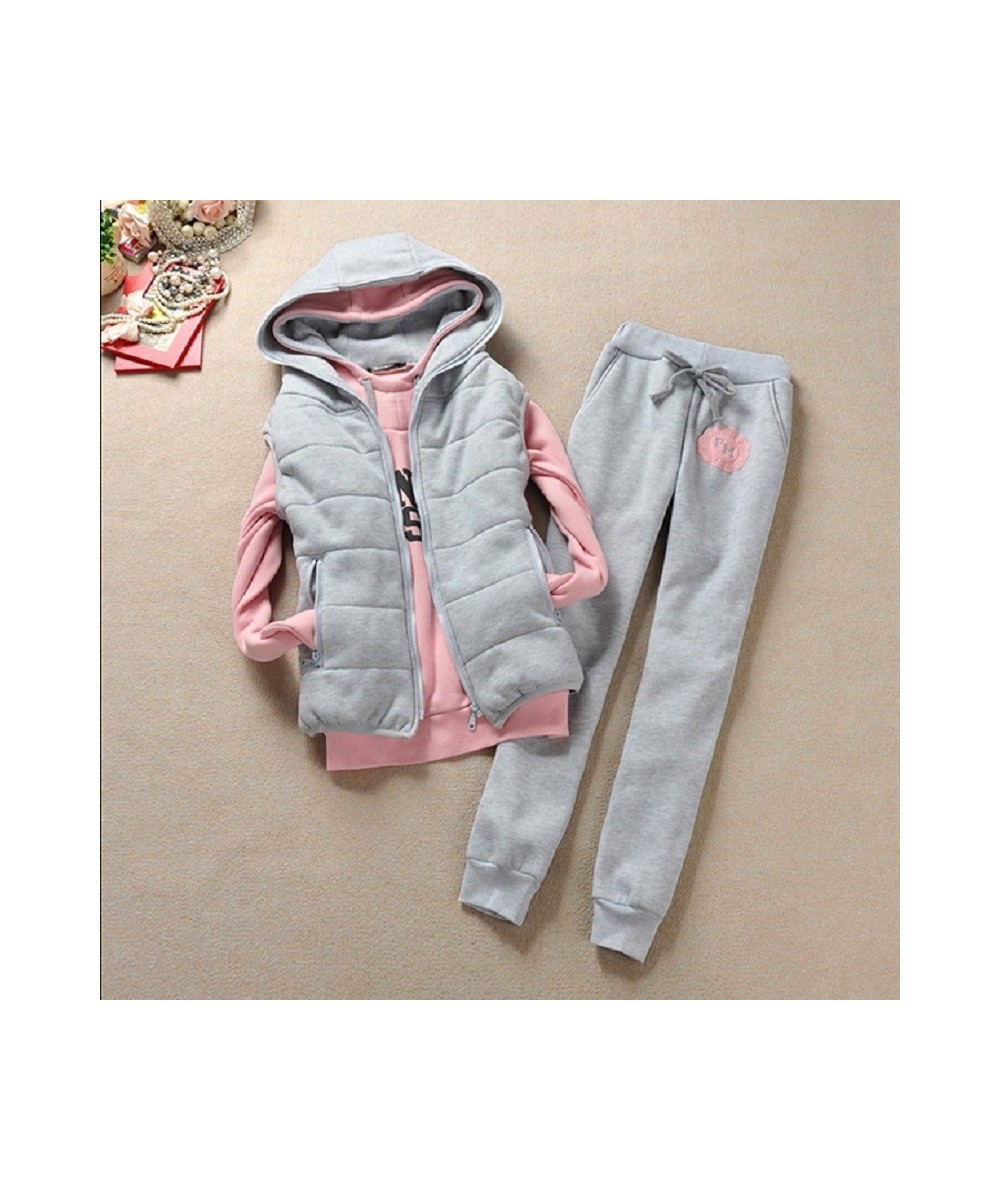 Autumn and winter new Fashion women suit women's tracksuits casual set with a hood fleece sweatshirt three pieces set $84.95 ...