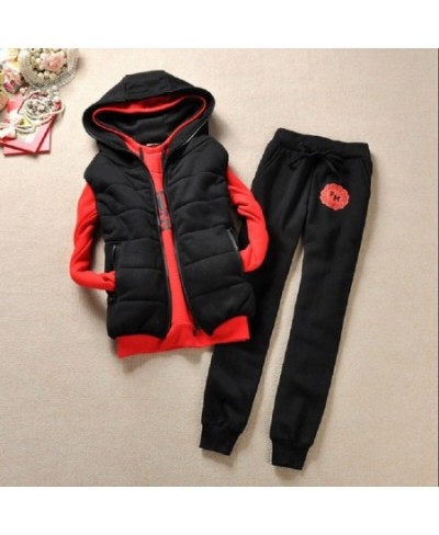 Autumn and winter new Fashion women suit women's tracksuits casual set with a hood fleece sweatshirt three pieces set $84.95 ...