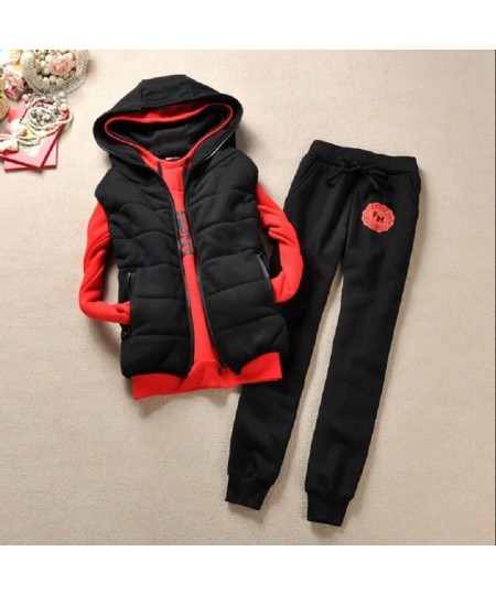 Autumn and winter new Fashion women suit women's tracksuits casual set with a hood fleece sweatshirt three pieces set $84.95 ...