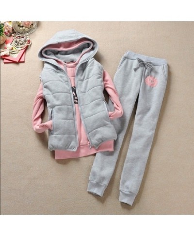 Autumn and winter new Fashion women suit women's tracksuits casual set with a hood fleece sweatshirt three pieces set $84.95 ...