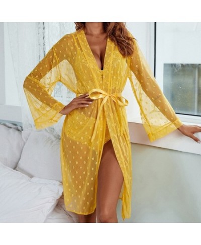 Ladies 3PC Robe Suit New Satin Nightdress Set Sexy Printed Nightgown Silk Lingerie Leisure Time House Pajama Underwea $30.53 ...