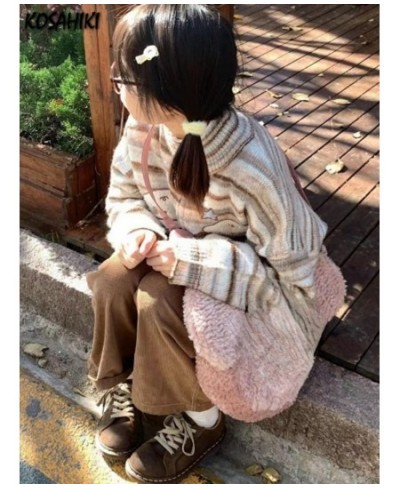 Y2k Aesthetic Japanese Knit Cardigan Kawaii Dog Embroidery Harajuku Cardigan Femme Striped Preppy Autumn Zipper Cardigany $64...