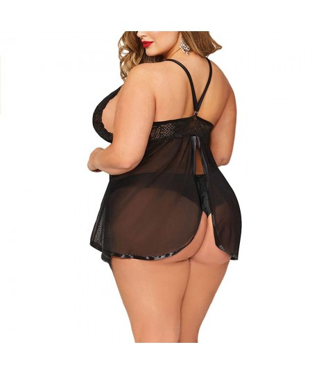 Plus Size Women Sexy Lingerie Hot Erotic Apparel Porno Lace Sleepwear Underwear Nightwear Night Gown Sex Sleepshirts $13.99 -...