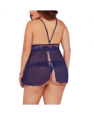 Plus Size Women Sexy Lingerie Hot Erotic Apparel Porno Lace Sleepwear Underwear Nightwear Night Gown Sex Sleepshirts $13.99 -...