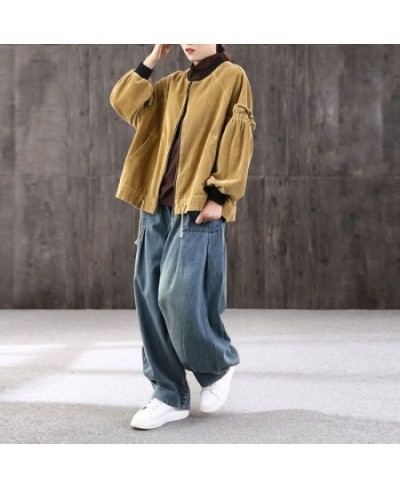 2021Fashion Women's Casual Harem Jeans Denim Casual Pants Cotton Trousers Baggy Crotch Pants Hip Hop Oversized Boyfriend Pant...