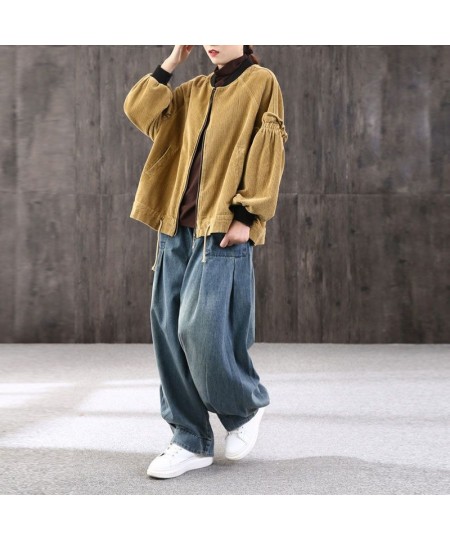 2021Fashion Women's Casual Harem Jeans Denim Casual Pants Cotton Trousers Baggy Crotch Pants Hip Hop Oversized Boyfriend Pant...